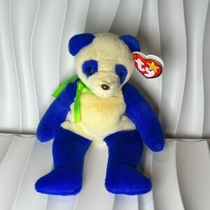 Ty Blue and Cream Stuffed Panda